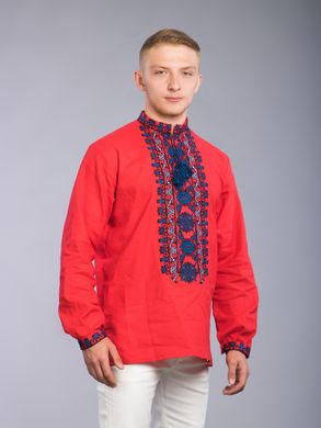 Красива стильна чоловіча сорочка з довгими рукавами (chsv-65-01), 40, льон