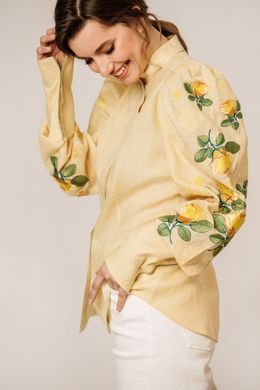 Блузка жіноча Розетта (SVR-9102), 36, льон