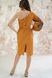 Вышитое женское горчичное платье Цветочный лабиринт (PL-025-095-Ks), 42