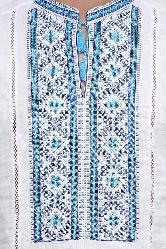 Сорочка біла чоловіча вишита (M-423-3), 46