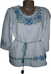 Вишита сорочка жіноча - вишивка хрестиком (GNM-00276), 42, домоткане полотно