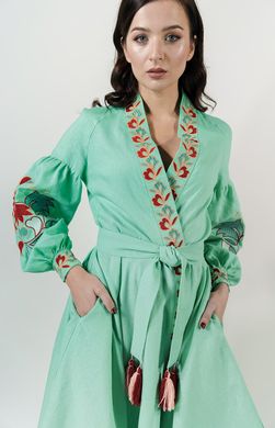 Вишита гарна зелена сукня Колорит для жінок (PL-122-173-L), 42