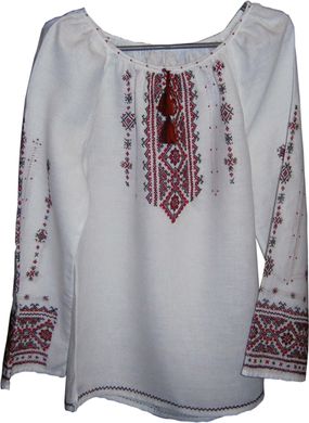 Вышитая сорочка женская Белый Лен - ручная работа (GNM-00113), 44