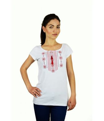Женская футболка вышитая крестиком (М-711-11), S