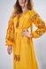Яркое платье-миди из натурального льна украшенное вышивкой "Оберег" (PL-046-164-L), 42