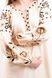 Молочное вышитое платье прямого силуэта "Обаяние" из домотканого полотна для женщин (PL-045-066-D), 40