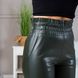 Жіночі темно-зелені брюки із еко-шкіри Джейн (SZ-1907), 42