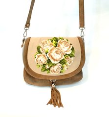 Модна жіноча сумочка з натуральної шкіри "Чайна троянда" (AM-1032)