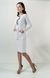 Коротка модна сукня з геометричною вишивкою Зоря із білого трикотажу для жінок (PL-008-103-Tr), 42