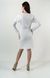 Короткое модное платье с геометрической вышивкой Зоря из белого трикотажа для женщин (PL-008-103-Tr), 42