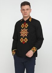 Авторская вышиванка-рубашка ТЕНЬ СОЛНЦА (УМД-0008), 44