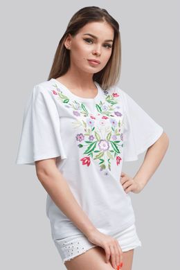 Жіноча футболка White 1-1 UKR-6204, M, трикотаж