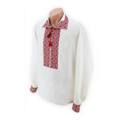 Мужская рубашка-вышиванка Национальная - ручная вышивка (GNM-00105), 42, хлопок