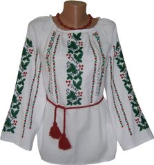 Вышитая сорочка женская Калина - ручная вышивка (GNM-00212), 42, домотканое полотно