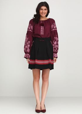 Расклешенная женская юбка в украинском стиле "Иванка" (СЗ-0151), 40