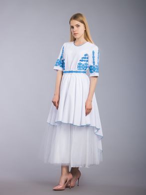 Жіноча вишита сукня хрестиком (gpv-65-01), 40, льон, тіар
