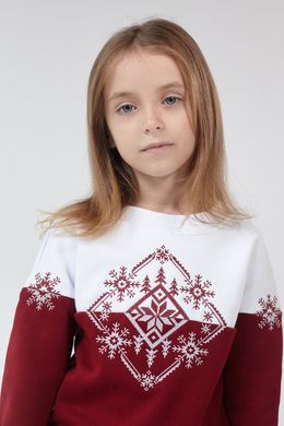 Рождественский свитшот для девочек со снежинками (UKRS-6615), 110, трикотаж