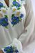 Шифоново-трикотажное длинное платье "Васильковые мечты" молочного цвета с вышивкой для женщин (PL-009-017-Tr-mlk), 42