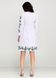 Білосніжна міді-сукня з квітковою вишивкою для жінок (gpv-36-01), 40, льон, тіар