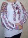 Полихромная вышиванка "Колоритная" из домотканого полотна для женщин (GNM-01835), 40, домотканое полотно белое