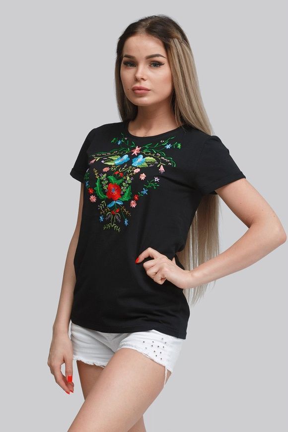 Жіноча футболка Black 4 UKR-6205, XL, трикотаж