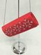 Тіар-габардиновий вишитий клатч червоного кольору з орнаментом "Мрія" для жінок (KL-011-117-ch-1)