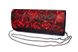 Потрясающий тиар-габардиновый клатч чёрного цвета с красным орнаментом "Романтика" для женщин (KL-011-126-red)