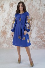 Вишите жіноче синє плаття Магія (PL-033-175-L), 42