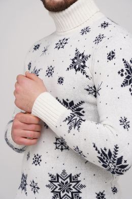Рождественский мужской белый свитшот (TP-06584), S