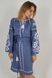 Красиве стильне жіноче вишите плаття "Бохо" (GNM-02289), 42, лён голубого цвета