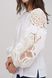 Вишиванка, жіноча вишивана блузка на білому льоні (GNM-02722), 40, льон