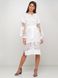 Красивое белое платье с цветочным узором (GNM-02426), 42