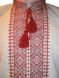 Рубашка "Староукраинская" из льна или полотна с вышивкой ручной работы для мужчин (GNM-00295), 40, домотканое полотно