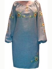 Вышитое габардиновое платье с цветами (GNM-00367), 42