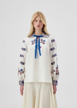 ЖІНОЧА ЛЛЯНА ВИШИВАНКА "ЯВОРІВСЬКА" (FM-5060), 42(XS), льон