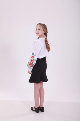 Вышиванка для девочки белая Звонкий букет (BLd-303-022-O), 140