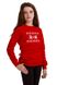 Рождественский красный свитшот для девочек с оленями (UKRS-6611), 110, трикотаж