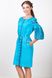 Бірюзова сукня для жінок із льону "Лучезара" (СЖ-38 3/4, ПОЖ-10б), 42