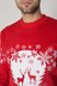 Рождественский красный свитшот для мужчин с оленями (UKRS-9953), S, трикотаж