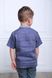 Вышиванка для мальчика насыщенный джинс Параллель (SRd-451-105-L), 110, лен