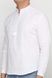 Мужская рубашка белая с длинными рукавами (М-417-17), 46, лен, хлопок