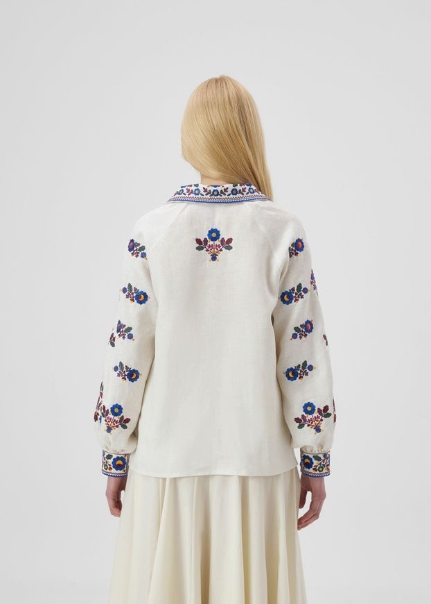 ЖІНОЧА ЛЛЯНА ВИШИВАНКА "ЯВОРІВСЬКА" (FM-5060), 42(XS), льон