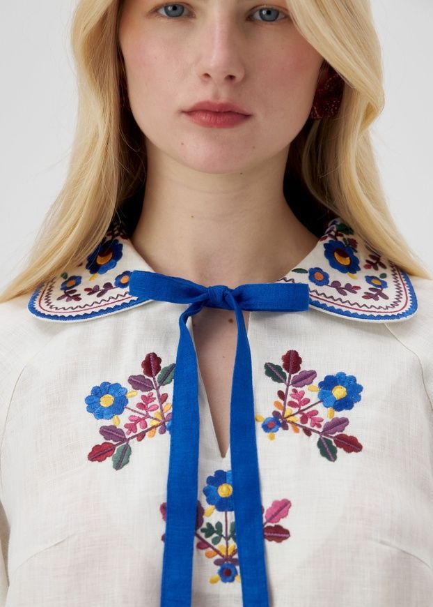 ЖІНОЧА ЛЛЯНА ВИШИВАНКА "ЯВОРІВСЬКА" (FM-5060), 42(XS), льон