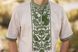 Чоловіча вишита сорочка з зеленою вишивкою (S-093-01), 40, льон