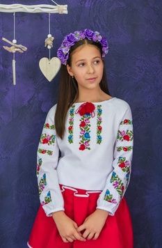 Вишиванка для дівчинки (OS-6088), 4 роки, домоткане полотно