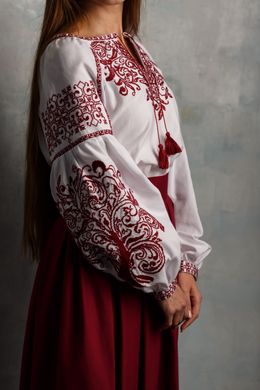 Жіноча вишита блуза (B-068-01), 40, домоткане полотно