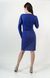 Короткое модное платье с геометрической вышивкой Зоря из синего трикотажа для женщин (PL-008-103-Tr), 42