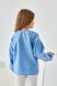 Вышиванка для девочки голубая "Мотылек" с белой вышивкой (mrg-rd200m-8888), 140, габардин