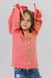 Вишита блуза для дівчинки з бантами Dark Peach UKR-0308, 152, льон