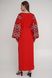Вишита жіноча сукня червоного кольору DB-0009, S, льон